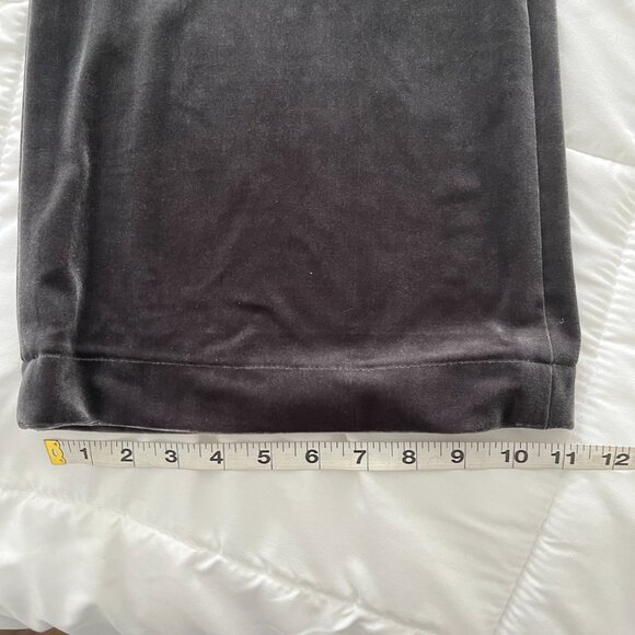 Jovani Women's Charcoal Velvet Jumpsuit Mesh Plunging V-Neckline Long Sleeve 8 - Picture 8 of 11